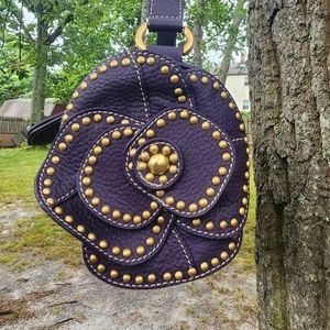 Maxx New York purple leather embellished purse